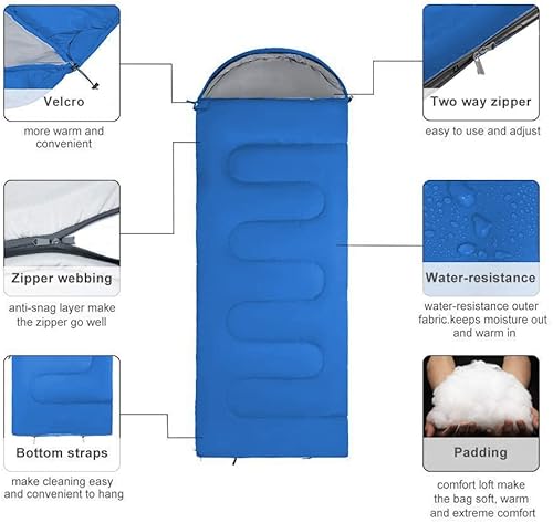 GOSPORT LD SLEEPING BAG ENVELOP-BLUE