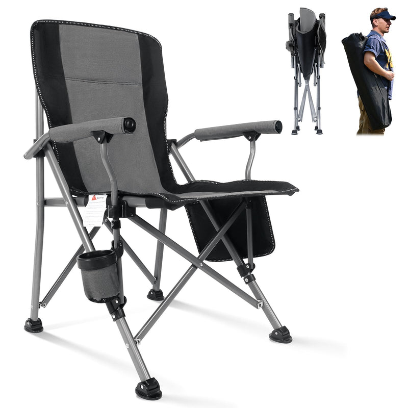 CAMPING CHAIR GREY/BLACK