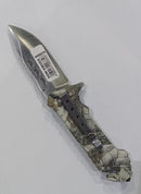 CAMO HANDLE SILVER SATIN BLADE(NON SERRATED)