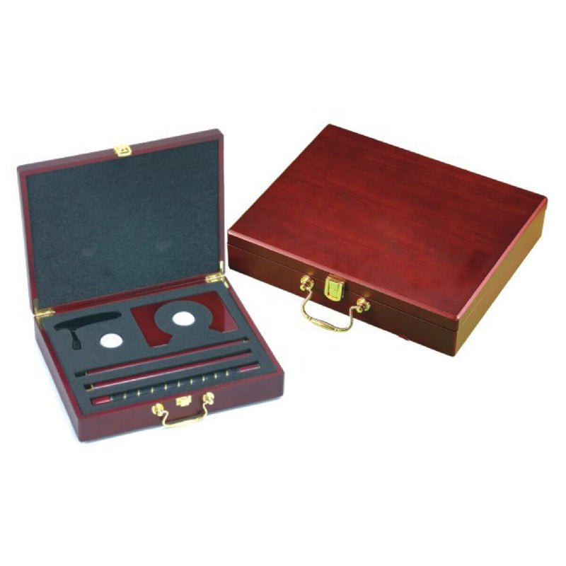 GOLF GIFT ROSEWOOD BRIEF CASE WITH 2 BALL