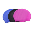 SWIM CAP DOTED SILICON WHT,BLK,PNK, SKY BLUE